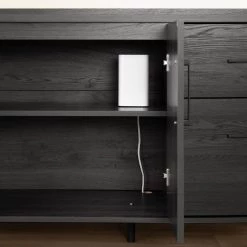 Kozack Gray Oak Accent Cabinet Credenza with 2-Drawers by South Shore -South Shore Shop gray oak south shore accent cabinets 13335 44 1000