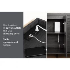 Kozack Gray Oak Accent Cabinet Credenza with 2-Drawers by South Shore -South Shore Shop gray oak south shore accent cabinets 13335 a0 1000