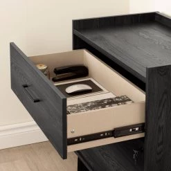 Kozack Gray Oak Decorative Lateral File Cabinet with 2-Drawers by South Shore -South Shore Shop gray oak south shore file cabinets 13338 4f 1000