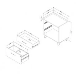 Kozack Gray Oak Decorative Lateral File Cabinet with 2-Drawers by South Shore -South Shore Shop gray oak south shore file cabinets 13338 77 1000