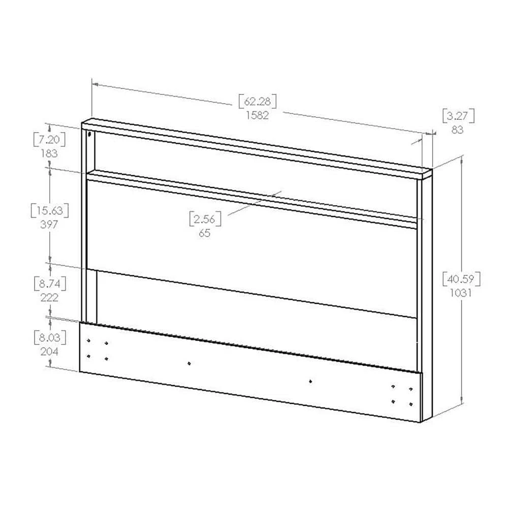 Holland Gray Oak Full/Queen Headboard by South Shore 7 Holland Gray Oak Full/Queen Headboard by South Shore - Image 7