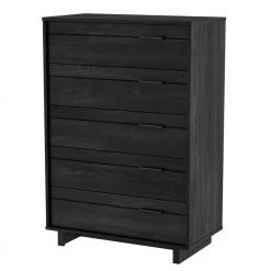 Fynn 5-Drawer Gray Oak Chest of Drawers by South Shore