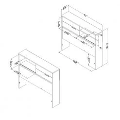 Fynn Gray Oak Twin Kids Headboard by South Shore -South Shore Shop gray oak south shore kids headboards 10091 40 1000