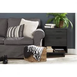 Fynn 1-Drawer Gray Oak Nightstand by South Shore -South Shore Shop gray oak south shore nightstands 10553 31 1000
