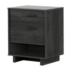 Fynn 1-Drawer Gray Oak Nightstand by South Shore