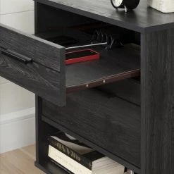 Fynn 1-Drawer Gray Oak Nightstand by South Shore -South Shore Shop gray oak south shore nightstands 10553 77 1000