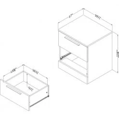 Step One Essential 2-Drawer Gray Oak Nightstand by South Shore 9 Step One Essential 2-Drawer Gray Oak Nightstand by South Shore -South Shore Shop gray oak south shore nightstands 12417 40 1000