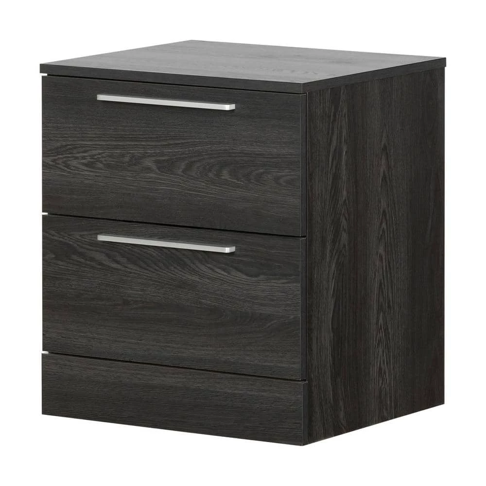 Step One Essential 2-Drawer Gray Oak Nightstand by South Shore 1 Step One Essential 2-Drawer Gray Oak Nightstand by South Shore