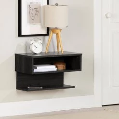 Fusion Gray Oak Floating Nightstand (22.25 in. W x 13.25 in. H) by South Shore -South Shore Shop gray oak south shore nightstands 13844 c3 1000