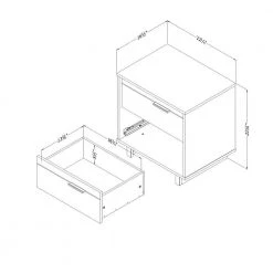 Fynn 2-Drawer Gray Oak Nightstand by South Shore 13 Fynn 2-Drawer Gray Oak Nightstand by South Shore -South Shore Shop gray oak south shore nightstands 3237060 31 1000