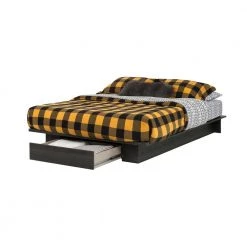 Holland Queen platform Bed, Gray Oak by South Shore -South Shore Shop gray oak south shore platform beds 10398 1d 1000
