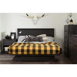 Holland Queen platform Bed, Gray Oak by South Shore -South Shore Shop gray oak south shore platform beds 10398 40 1000