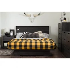 Holland Queen platform Bed, Gray Oak by South Shore