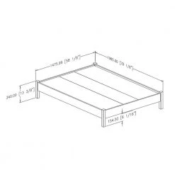 Step One Essential Gray Oak Full Bed by South Shore -South Shore Shop gray oak south shore platform beds 12241 44 1000