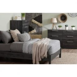 Step One Essential Gray Oak Full Bed by South Shore -South Shore Shop gray oak south shore platform beds 12241 4f 1000