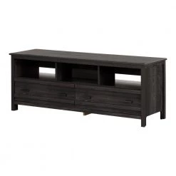 Exhibit 59 in. Gray Oak Particle Board TV Stand 60 in. by South Shore