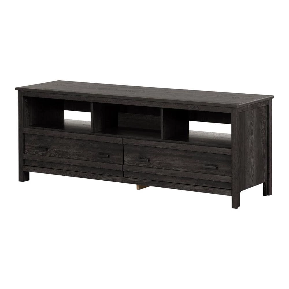 Exhibit 59 in. Gray Oak Particle Board TV Stand 60 in. by South Shore 1 Exhibit 59 in. Gray Oak Particle Board TV Stand 60 in. by South Shore