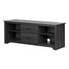 Fusion 59 in. Gray Oak Particle Board TV Stand 65 in. with Cable Management by South Shore