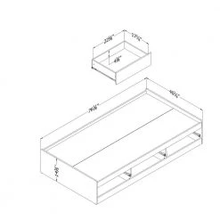 Cookie 3-Drawer Soft Gray Twin-Size Storage Bed by South Shore -South Shore Shop gray south shore kids beds 10578 4f 1000