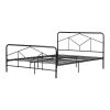 Sazena Matte Black Full Size Bed 55.75 in. W with Headboard by South Shore