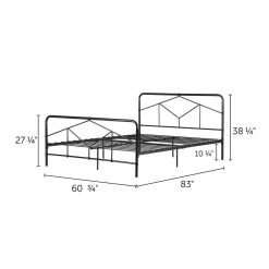 Sazena Matte Black Queen Size Bed 60.75 in. W with Headboard by South Shore 15 Sazena Matte Black Queen Size Bed 60.75 in. W with Headboard by South Shore -South Shore Shop matte black south shore platform beds 12535 77 1000