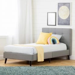 Fusion Medium Gray Twin Bed by South Shore 10 Fusion Medium Gray Twin Bed by South Shore -South Shore Shop medium gray south shore kids beds 12119 40 1000