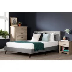 Fusion Medium Gray Queen Bed by South Shore -South Shore Shop medium gray south shore platform beds 12121 4f 1000