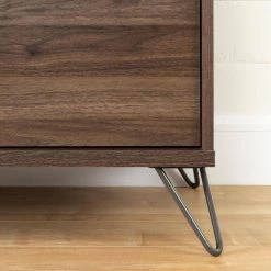 Olvyn 5-Drawer Chest Natural Walnut and Charcoal (33 in. W x 51 in. H) by South Shore 15 Olvyn 5-Drawer Chest Natural Walnut and Charcoal (33 in. W x 51 in. H) by South Shore -South Shore Shop natural walnut and charcoal south shore chest of drawers 12073 4f 1000