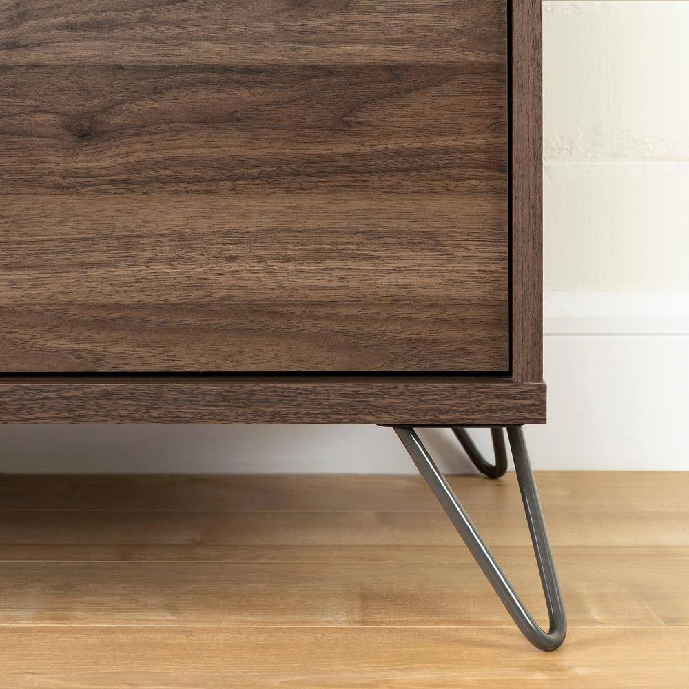 Olvyn 5-Drawer Chest Natural Walnut and Charcoal (33 in. W x 51 in. H) by South Shore 7 Olvyn 5-Drawer Chest Natural Walnut and Charcoal (33 in. W x 51 in. H) by South Shore - Image 7