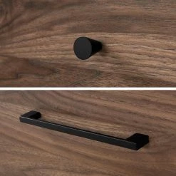 Flam 2 -Drawer Natural Walnut and Matte Black Nightstand by South Shore -South Shore Shop natural walnut and matte black south shore nightstands 11509 1f 1000