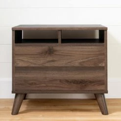 Yodi 2-Drawer Natural Walnut and Pure White Nightstand by South Shore 15 Yodi 2-Drawer Natural Walnut and Pure White Nightstand by South Shore -South Shore Shop natural walnut and pure white south shore kids nightstands 12178 66 1000