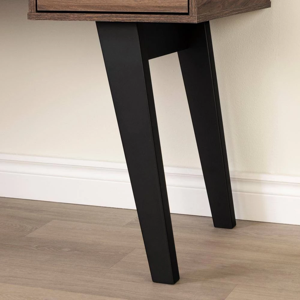 Helsy 30.25 in. x 59.5 in. x 23.5 in. Natural Walnut 3-Drawer Computer Desk by South Shore 11 Helsy 30.25 in. x 59.5 in. x 23.5 in. Natural Walnut 3-Drawer Computer Desk by South Shore - Image 11