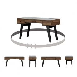 Helsy 30.25 in. x 59.5 in. x 23.5 in. Natural Walnut 3-Drawer Computer Desk by South Shore 15 Helsy 30.25 in. x 59.5 in. x 23.5 in. Natural Walnut 3-Drawer Computer Desk by South Shore -South Shore Shop natural walnut south shore computer desks 13306 a0 1000