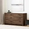 Tao 6 -Drawer Natural Walnut Dresser by South Shore