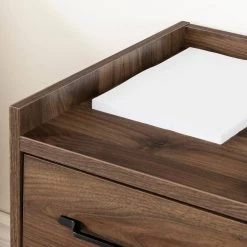 Helsy Natural Walnut Decorative Vertical File Cabinet with 2-Drawers by South Shore -South Shore Shop natural walnut south shore file cabinets 13314 66 1000