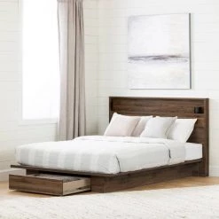 Tao Natural Walnut Full/Queen Headboard by South Shore -South Shore Shop natural walnut south shore headboards 11940 fa 1000