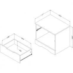 Holland 1-Drawer Natural Walnut Nightstand by South Shore 9 Holland 1-Drawer Natural Walnut Nightstand by South Shore -South Shore Shop natural walnut south shore nightstands 11284 40 1000