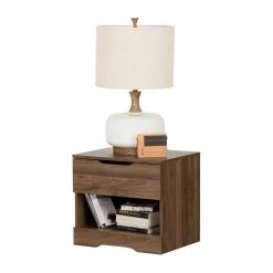 Holland 1-Drawer Natural Walnut Nightstand by South Shore 12 Holland 1-Drawer Natural Walnut Nightstand by South Shore -South Shore Shop natural walnut south shore nightstands 11284 44 1000