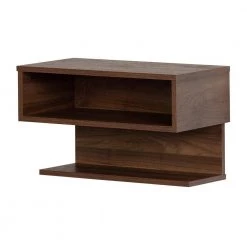 Sazena Natural Walnut Floating Nightstand (22.25 in. W x 13.25 in. H) by South Shore