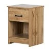 Tassio 1-Drawer Nordik Oak Nightstand 25 in X 17.75 in X 17 in by South Shore
