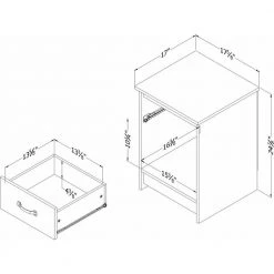 Tassio 1-Drawer Nordik Oak Nightstand 25 in X 17.75 in X 17 in by South Shore -South Shore Shop nordik oak south shore nightstands 13124 77 1000