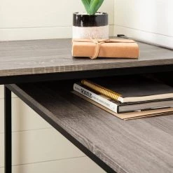 64 in. L-Shaped Oak Camel Computer Desk by South Shore -South Shore Shop oak camel south shore computer desks 12799 44 1000