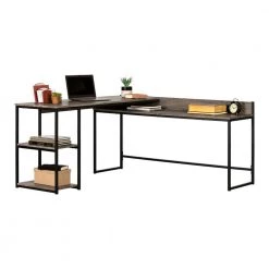 64 in. L-Shaped Oak Camel Computer Desk by South Shore -South Shore Shop oak camel south shore computer desks 12799 77 1000
