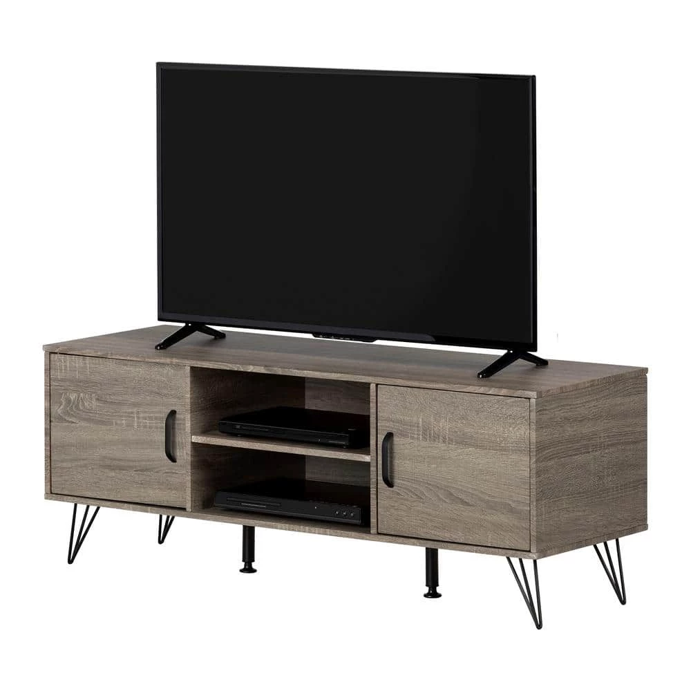 Evane 16 in. Oak Camel Particle Board TV Stand 55 in. by South Shore 8 Evane 16 in. Oak Camel Particle Board TV Stand 55 in. by South Shore - Image 8