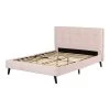 Maliza Pale Pink Queen Size Bed 64 in. W with Headboard by South Shore