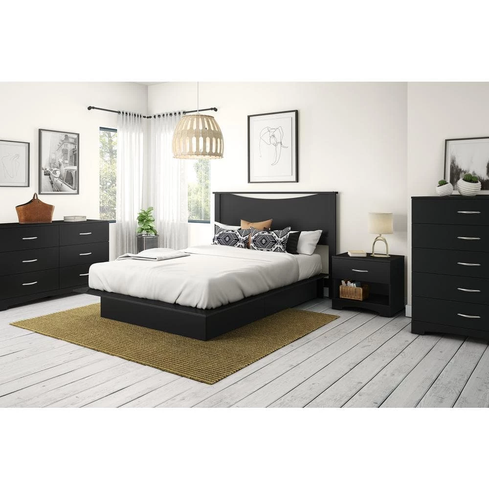 Step One 1-Drawer Nightstand in Pure Black by South Shore 10 Step One 1-Drawer Nightstand in Pure Black by South Shore - Image 10