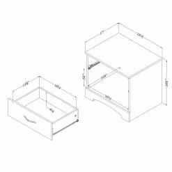 Step One 1-Drawer Nightstand in Pure Black by South Shore 12 Step One 1-Drawer Nightstand in Pure Black by South Shore -South Shore Shop pure black pure white south shore nightstands 3107062 40 1000