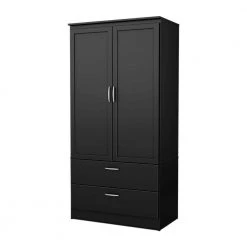 Acapella Pure Black Armoire by South Shore