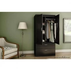 Acapella Pure Black Armoire by South Shore -South Shore Shop pure black south shore armoires wardrobes 5370038 a0 1000