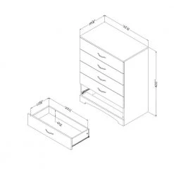 Step One 5-Drawer Pure Black Chest of Drawers by South Shore -South Shore Shop pure black south shore chest of drawers 3107035 40 1000